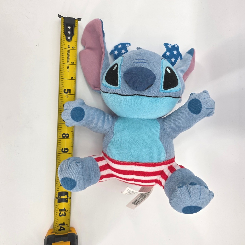 Disney Lilo & Stitch Patriotic 4th of July Plush Blue Star Headband 10 inch - Picture 5 of 6